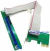 Fixable PCI-E 16x to 1x Adapter Riser Cable with Sata 15 Power Connector & Bracket OEM